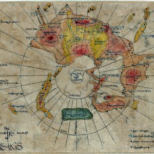 Arrakis map from “Dune” hand drawn map
