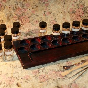 Vintage Specimen Kit BLACK&RED Laboratory Antique Apothecary Alchemy Set