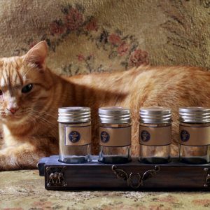 Vintage Specimen Kit BLUE Laboratory Antique Apothecary Alchemy Set