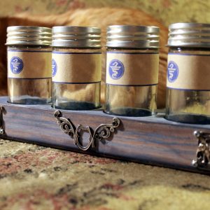 Vintage Specimen Kit BLUE Laboratory Antique Apothecary Alchemy Set