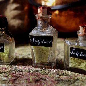 Sulphur in a vintage vial