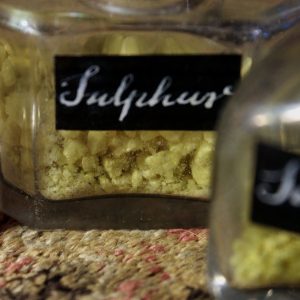 Sulphur in a vintage vial