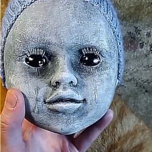 Doll Head Ornament “Anastasia” Creepy Doll