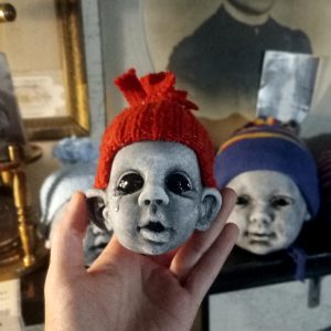Doll Head Ornament “Albin” Creepy Doll