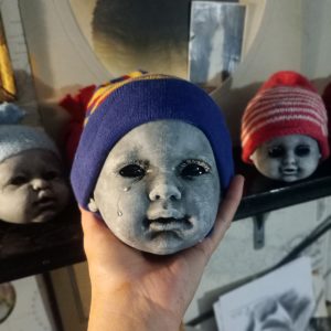 Doll Head Ornament “Therese” Creepy Doll