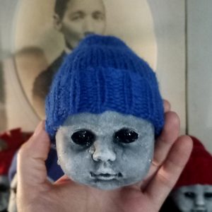 Doll Head Ornament “George” Creepy Doll