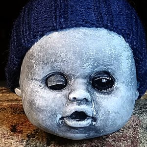 Doll Head Ornament “Frankie” Creepy Doll