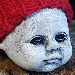 Doll Head Ornament “Barney” Creepy Doll