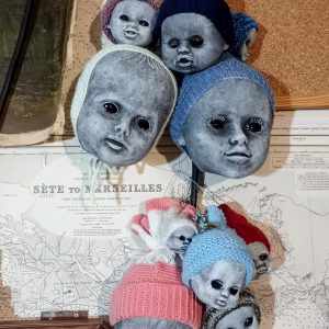 Doll Head Ornament “Barney” Creepy Doll