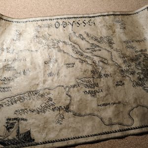 Ancient Greece Odyssei hand drawn map